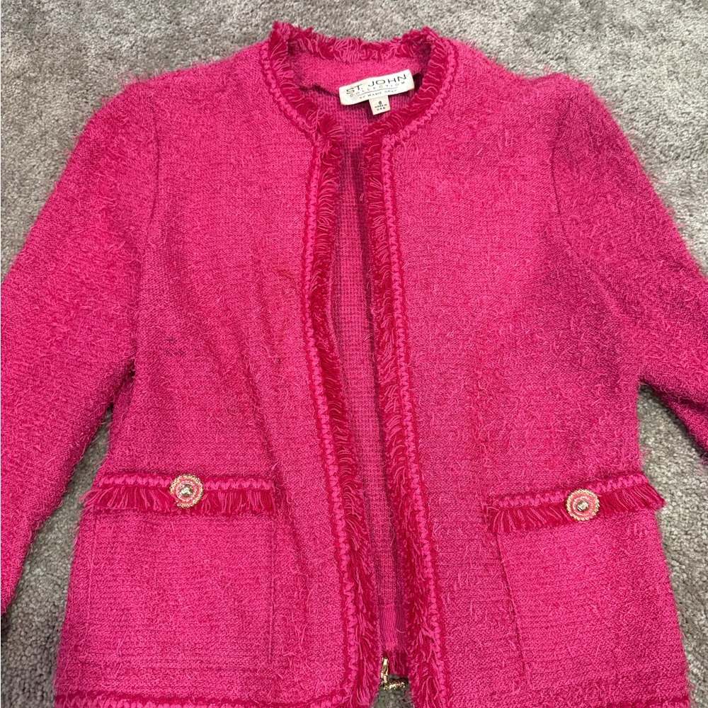 St John’s Vibrant Pink Textured Jacket